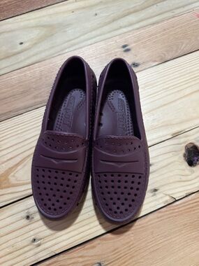 Kids Burgundy Slip-On Loafers